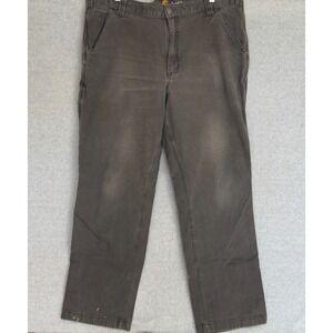 Carhartt Work Pants Mens 40x30 Gray Denim Relaxed Fit Worn Canvas Utility